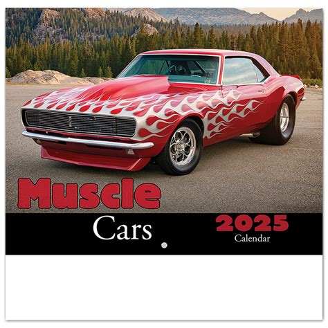 2025 Muscle Car Calendar | 10-1/2" x 18-1/4" Customized Staple Bound ...