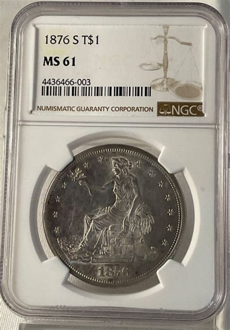 1876 S 1 Trade Dollar Ngc Ms61 Auction