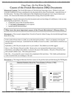 DBQ Causes Of The French Revolution