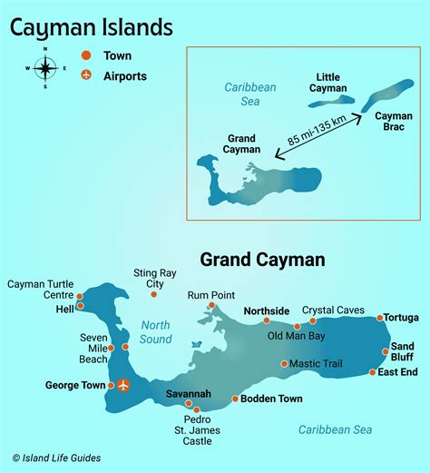 Cayman Islands Map Island Life Caribbean