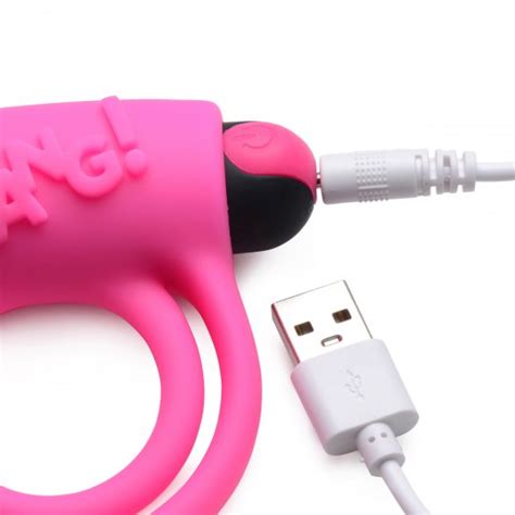 Remote Control 28X Vibrating Cock Ring And Bullet Pink Cordless