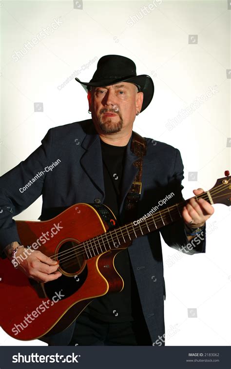 Guitar Player Cowboy Style Stock Photo 2183062 Shutterstock