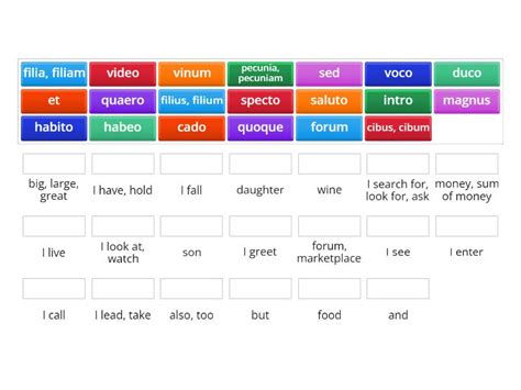 Suburani Chapter 2 Vocab - Match up