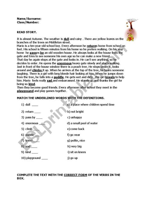 Identifying Tenses Of Verbs Worksheets