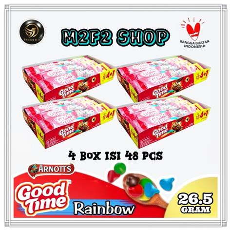 Jual Good Time Rainbow Cookies Kukis Cokelat Warna Warni 26 5 Gr 4