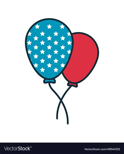 Usa flag balloons Royalty Free Vector Image - VectorStock