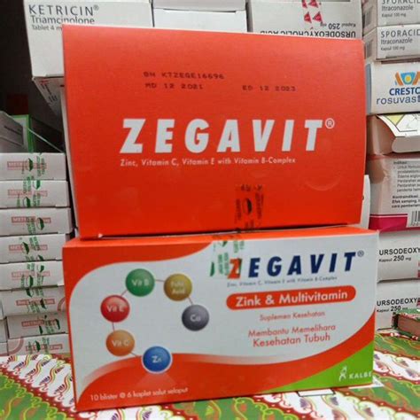 Jual 6 6 Zegavit Multivitamin Dan Zinc Box 60 Tablet Shopee Indonesia