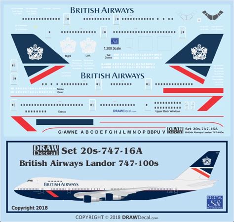 Boeing British Airways Landor Draw Decal A