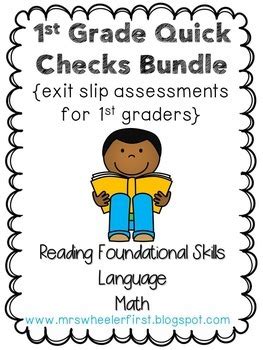 First Grade Exit Slips Bundle By Mrs Wheeler Teachers Pay Teachers