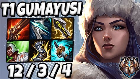 T1 Gumayusi Caitlyn Vs Aphelios ADC Korea Challenger Patch 12 3