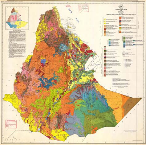 Large Detailed Geological Map Of Ethiopia Ethiopia Large Detailed