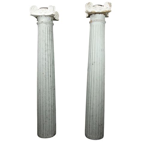 Large Scale Plaster Ionic Column Pedestal For Sale At 1stdibs