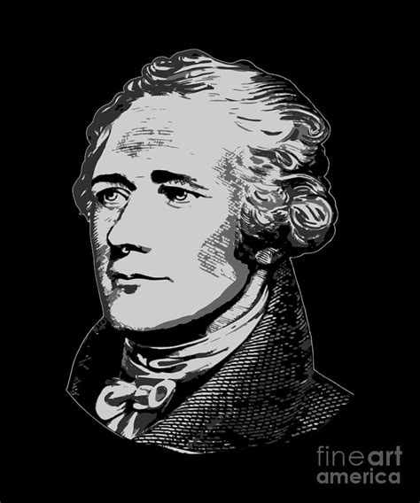 Alexander Hamilton Black And White Digital Art By Filip Schpindel