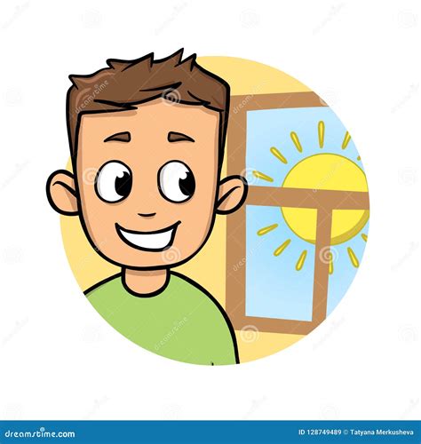 Cartoon Boy Looking Out Window Stock Illustrations 66 Cartoon Boy