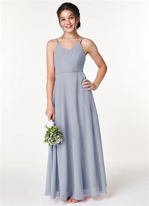 Dusty Lavender Azazie Janine JBD Junior Bridesmaid Dresses Azazie