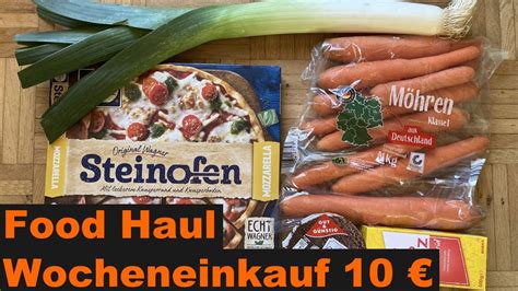 Wocheneinkauf des Nötigsten für nur 10 Food Haul Wocheneinkauf 1