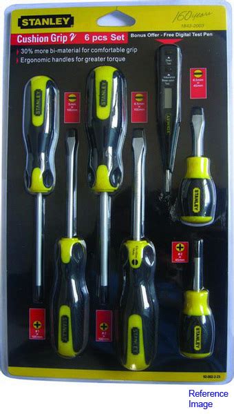 Stanley Cushion Grip 2 Screwdriver Set 6 Piece 92 002 2 At Best Price