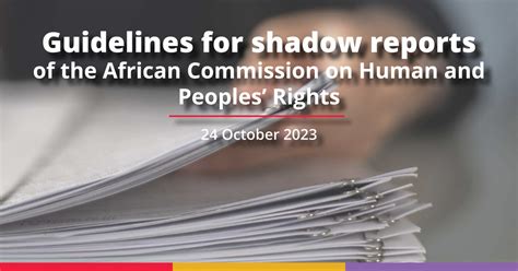 Event Invitation Guidelines For Shadow Reports Of The African