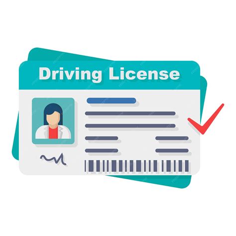 Premium Vector | Driving license with photo Identification or ID card