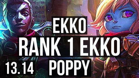 Ekko Vs Poppy Jng Rank Ekko Legendary Rank Kr