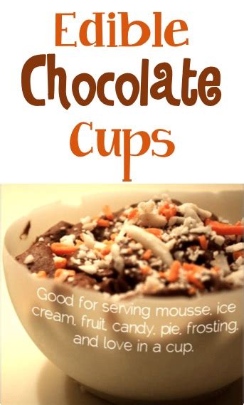 Edible Chocolate Cups Recipe! {Just 3 Ingredients} - The Frugal Girls