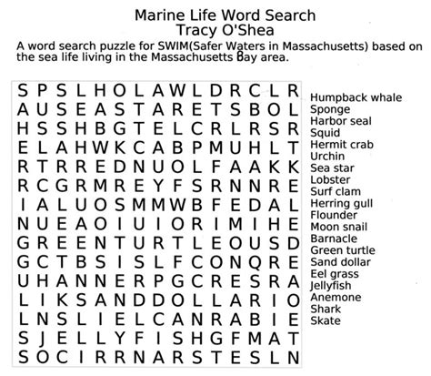 Printable Jumbo Word Search