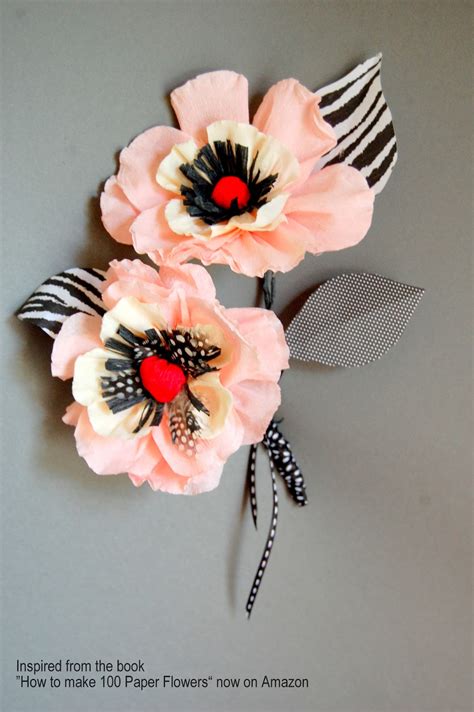 Crepe Paper Flower Tutorial Whimsical Paper Poppy Inspired From How To Make 100 Paper Flowers