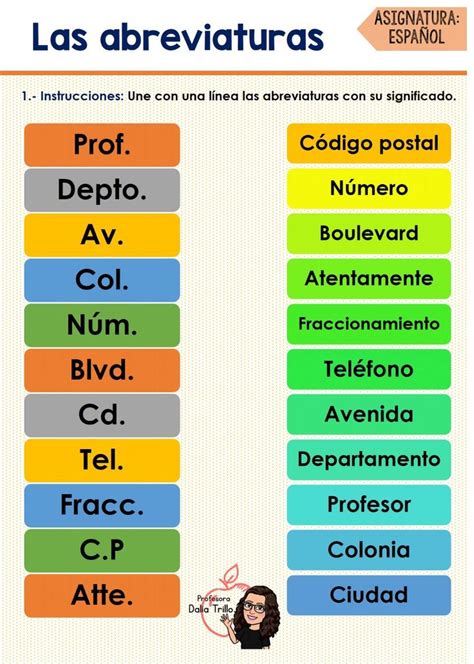 Las Abreviaturas Activity Siglas Y Acronimos Actividades De Espa Ol