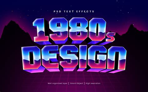 1980s Retro Editable Text Effect Psd Graphic By Mdmijanur0187