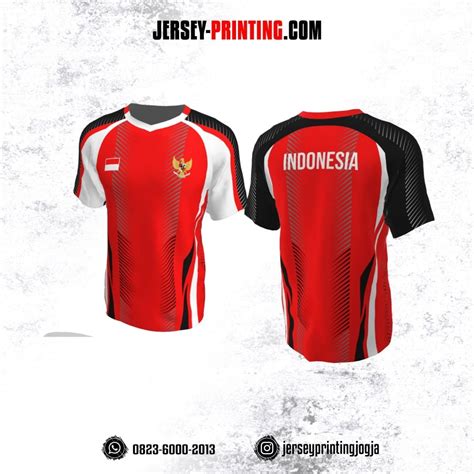 Jersey Badminton Merah Putih Hitam Olimpiade Tokyo 2021 Jersey