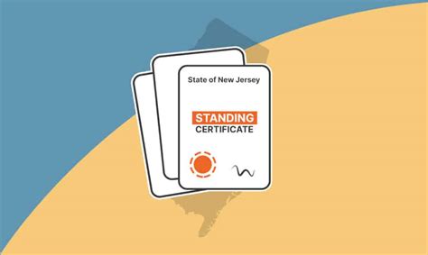 How To Get A Standing Certificate In New Jersey Step By Step Business