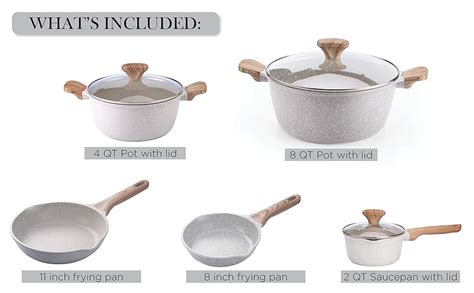 Amazon Country Kitchen Nonstick Induction Cookware Sets Piece