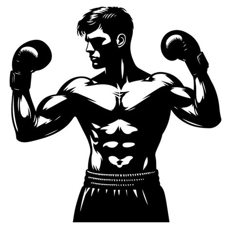 Boxer Silhouette Vector Illustration Premium AI Generated Vector