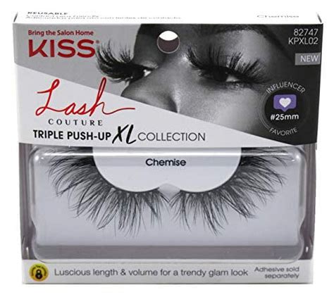 Kiss Lash Couture False Eyelashes Triple Push Up Xl Chemise Pair