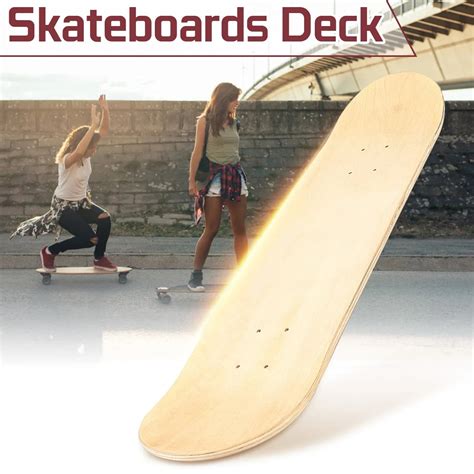 Planche De Skateboard En Bois D Rable Naturel Couches Vierge