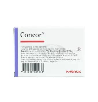 Concor Bisoprolol Mg Con Tabletas