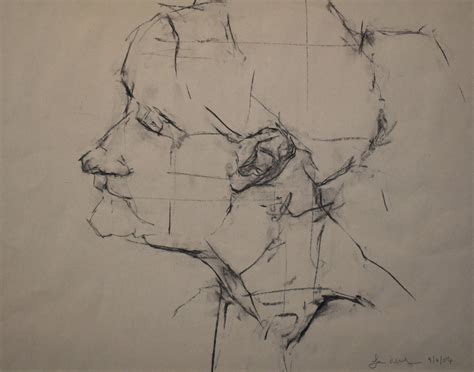 Study Of A Female Nude Life Drawing No Charcoal Drawing By Ian