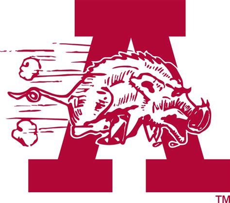 Arkansas Razorbacks Secondary Logo - NCAA Division I (a-c) (NCAA a-c ...