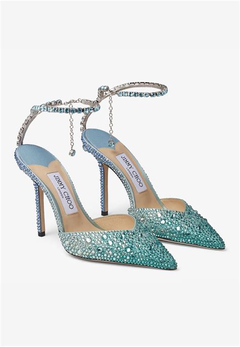 Saeda 100 Crystal Embellished Pumps Thahab Kw