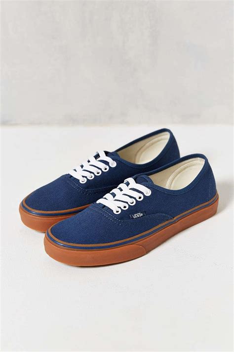 Vans Authentic Gum Sole Sneaker In Navy Blue For Men Lyst