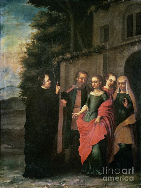 A Scene From The Life Of St Eulalia Of Merida Painting By Spanish