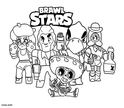 Coloring Pages Brawl Stars Game 38 Pcs Download Or Print For Free