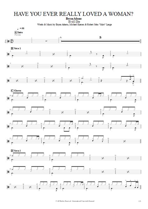 Have You Ever Really Loved A Woman Tab By Bryan Adams Guitar Pro Full Score Mysongbook