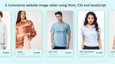 Responsive E Commerce Product Slider Using Html Css And Jquery Youtube