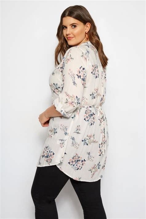 Plus Size White And Pink Floral Pintuck Blouse Sizes 16 To 36 Yours