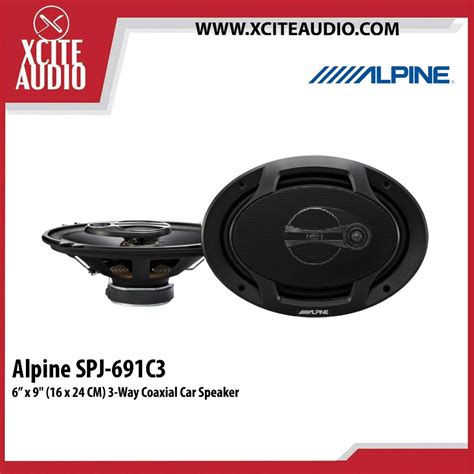 Alpine SPJ 691C3 6 X 9 16 X 24 CM 3 Way Coaxial Car Speaker