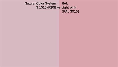 Natural Color System S R B Vs Ral Light Pink Ral Side By