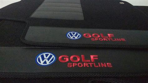 Jogo De Tapetes Vw Golf Sportline Luxo Personalizado Parcelamento Sem