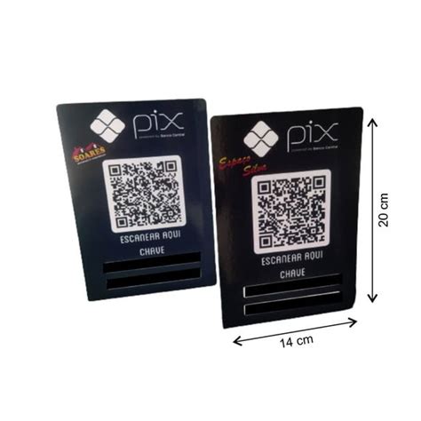 Placa Qr Code Pix Personalizada 14x20 Em Pvc Brinde Elo7