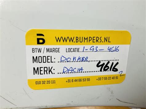 Bumper Dacia Dokker Voorbumper G Z Bumpers Nl